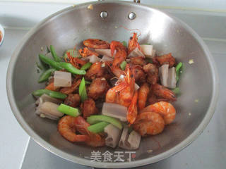 #信任之美#干锅鸡翅虾的做法步骤:9