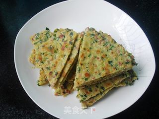 #信任之美#燕麦韭菜鸡蛋饼的做法步骤:8
