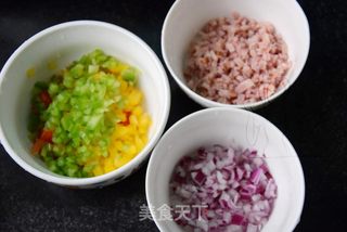 #信任之美#彩椒茄汁炒饭的做法步骤:2