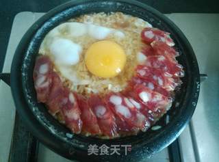 #信任之美#广味腊肠煲仔饭的做法步骤：7