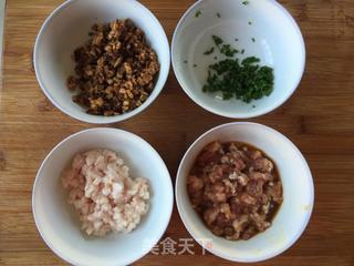 香菇肉丁烧麦的做法步骤:3