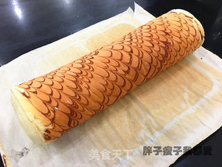 巧克力花纹蛋糕卷的做法步骤:14