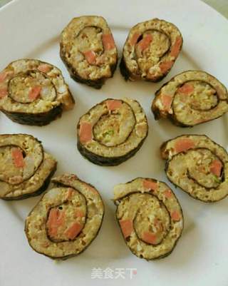 紫菜肉卷的做法步骤:7