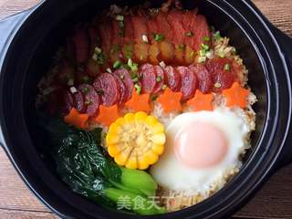 #信任之美#腊味煲仔饭的做法步骤:11