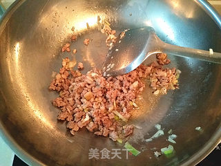 #信任之美#【橄榄菜肉末四季豆拌面】的做法步骤:4