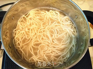 #信任之美#【橄榄菜肉末四季豆拌面】的做法步骤:7