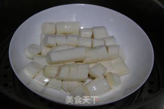 桔子酱蓝莓口味山药泥的做法步骤:3