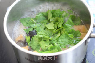 #信任之美#鸡汁小白菜豆腐汤的做法步骤:7