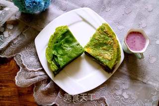 #信任之美#波菜煎饼的做法步骤:9