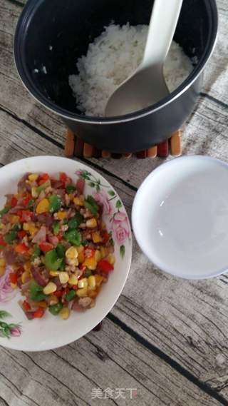 #信任之美#多彩米饭蛋糕的做法步骤:9