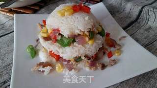 #信任之美#多彩米饭蛋糕的做法步骤:12