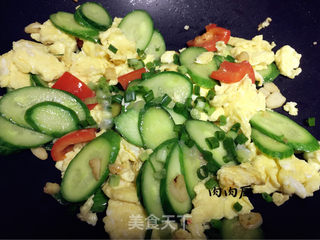 #信任之美#黄瓜红椒炒鸡蛋#肉肉厨的做法步骤:16