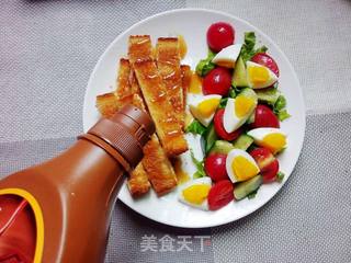 #信任之美#油醋汁吐司沙拉的做法步骤:7