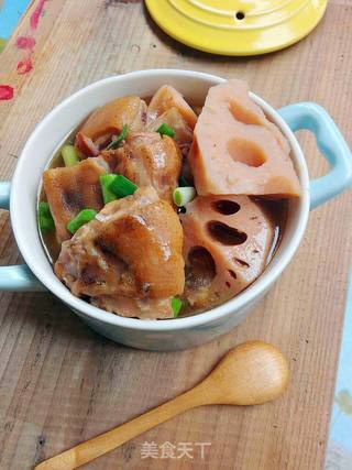 #信任之美#腊猪脚炖莲藕的做法步骤:10