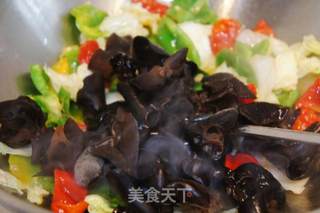 #信任之美#木耳炒白菜片的做法步骤:7