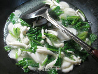＃信任之美＃白玉菇菠菜煮年糕 的做法步骤：7