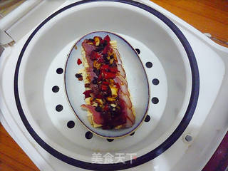#信任之美#腊肉蒸腐竹的做法步骤:7