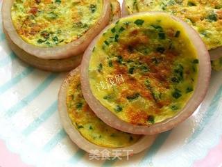 #信任之美#洋葱圈鸡蛋饼的做法步骤:5