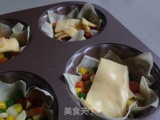 三色鲜蔬盏的做法步骤:7