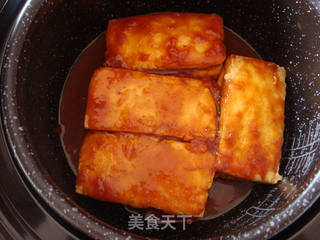 #信任之美#电饭煲版茄汁豆腐盒的做法步骤:8