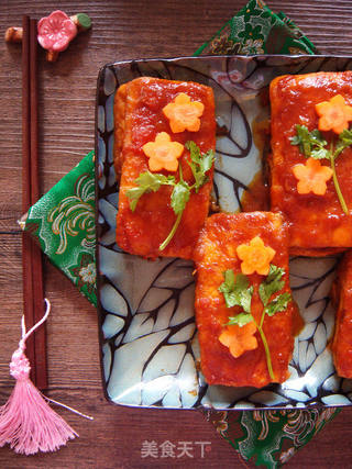 #信任之美#电饭煲版茄汁豆腐盒的做法步骤:9