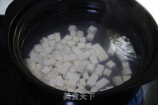 滑嫩荠菜豆腐羹的做法步骤:4