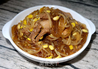 #信任之美#猪肉豆芽炖粉条的做法步骤:13