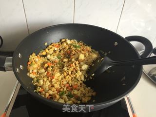 #信任之美#咖喱鸡丁炒饭的做法步骤:7
