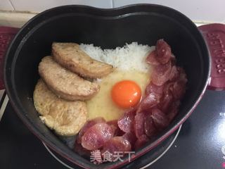 #信任之美# 鹅肝腊肠煲仔饭的做法步骤：9