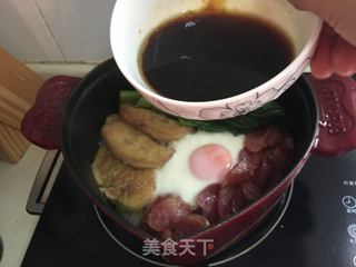 #信任之美# 鹅肝腊肠煲仔饭的做法步骤：12