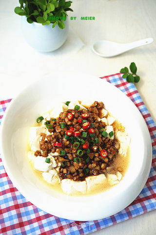 #信任之美#【肉末嫩豆腐】的做法步骤:9
