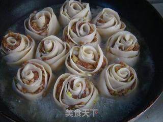 #信任之美#玫瑰花煎饺的做法步骤:14