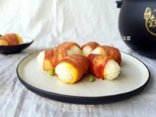 #信任之美#培根饭团的做法步骤：8