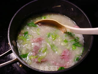 #信任之美#牛肉生菜粥的做法步骤:4