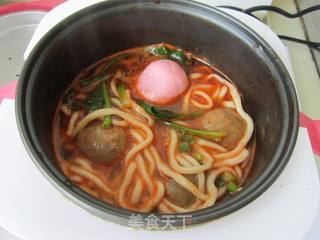 红果家菜谱之茄汁丸子面的做法步骤:7