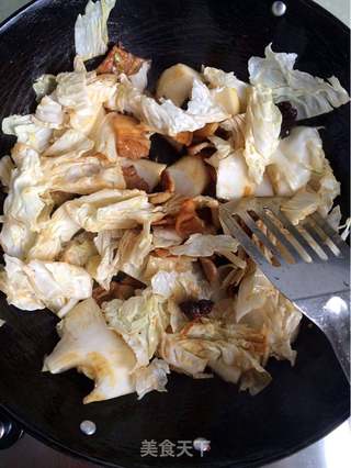 大白菜粉条炒肉的做法步骤:8