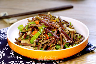 #信任之美#肉丝炒蕨菜的做法步骤:11