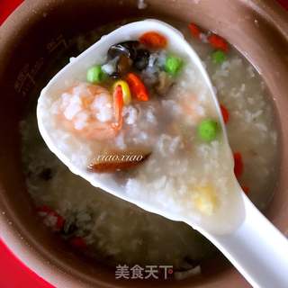 #信任之美#养生海鲜粥的做法步骤:10