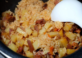 #信任之美#香肠土豆焖饭的做法步骤:10