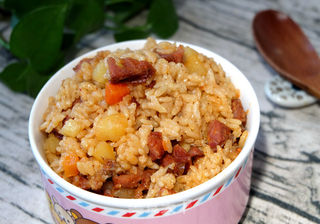 #信任之美#香肠土豆焖饭的做法步骤:12