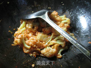＃信任之美＃泡菜炒花菜的做法步骤：7