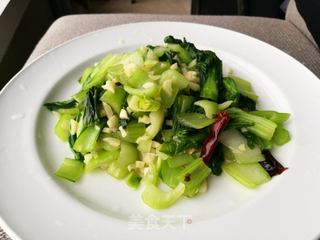 #信任之美# 蒜香小油菜（蒜泥清炒上海青）的做法步骤：11