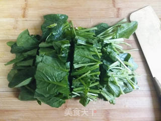 #信任之美#菠菜疙瘩汤的做法步骤:3