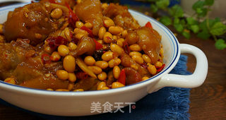 猪蹄儿焖黄豆的做法步骤:14