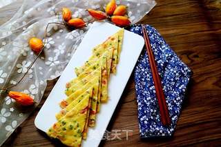 #信任之美#培根玉米煎饼的做法步骤:7