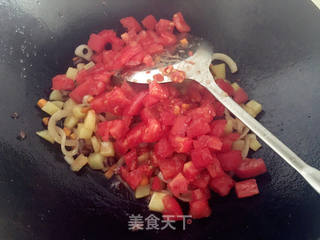 #信任之美#芝士焗番茄牛肉意面的做法步骤:6