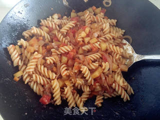 #信任之美#芝士焗番茄牛肉意面的做法步骤:7