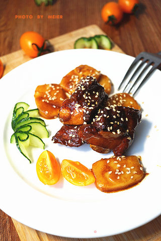 #信任之美#【排骨烧年糕】的做法步骤:12