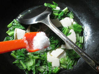 ＃信任之美＃油菜蕻煮豆腐的做法步骤：6
