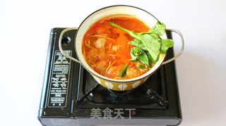 红果家菜谱之肉丸茄汁面的做法步骤:11
